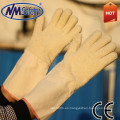 NMSAFETY guante hecho a prueba de calor guantes de costura hechos a mano de la muñeca